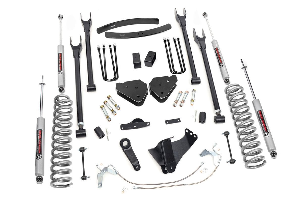 Ford F-250 Super Duty Suspension Lift Kit - Rough Country - 6 Inch Lift | Diesel | 4 Link - '08-'10